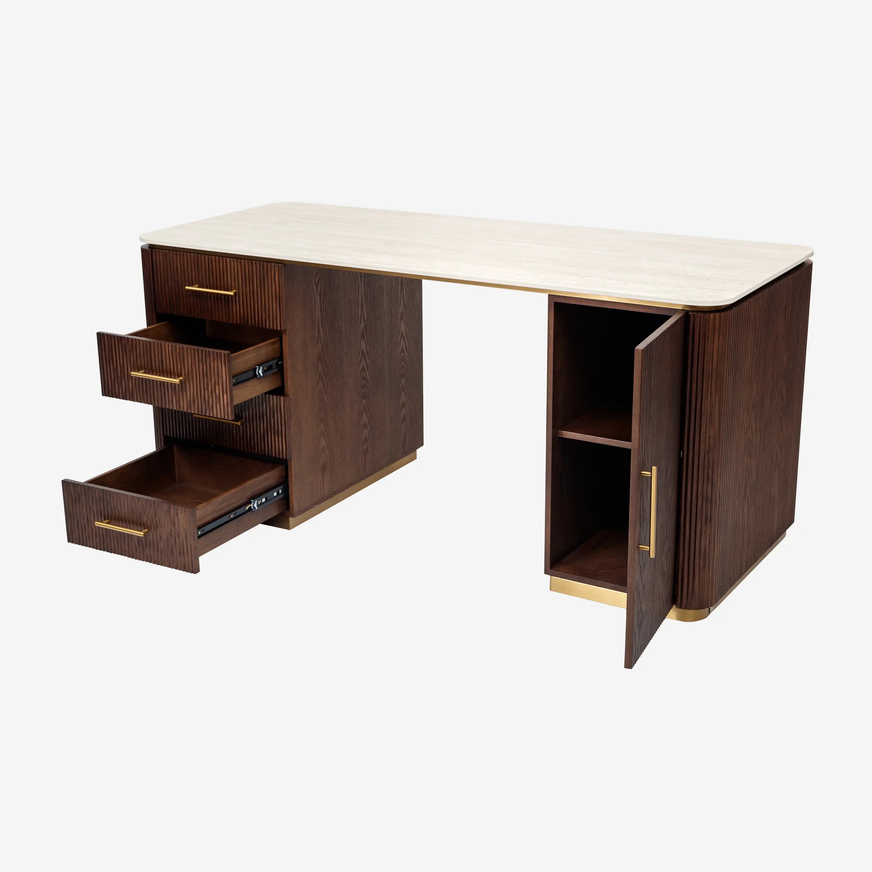 San Pierre Study Desk - Dark Brown